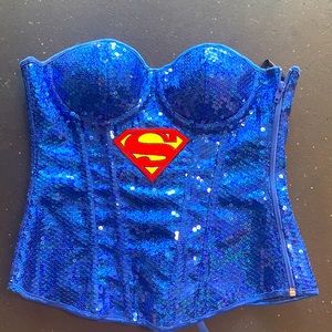 Halloween Superman Corset Costume